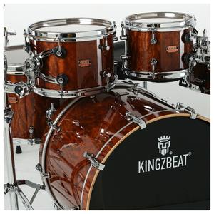 <strong>Hot</strong> Selling KINGZBEAT African Sapele Wood 6 Pieces Drum Set with 3.0mm Hoops for Professional Drummers - Product Image 1