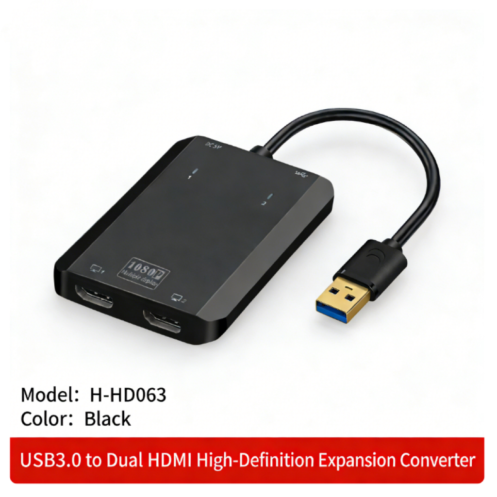 Black-A+C to HDMI+HDMI+USB 3.0 video converter
