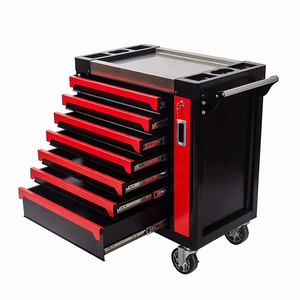 Ensemble d'outils en acier rouge à sept tiroirs verrouillables, 279 pièces, boîte à outils en fer robuste pour atelier de réparation automobile, OEM/OBM - Product Image 3