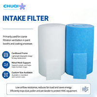 Rouleau de pré-filtre bleu et blanc G2 G3 G4, efficacité de 91,20 % pour la ventilation CVC, média filtrant d'admission en fibre de polyester