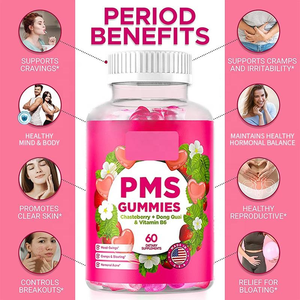 Gummies PMS 60 gummies par flacon Soutien immunitaire naturel Complément alimentaire <span class=keywords><strong>pour</strong></span> adultes OEM Étiquette privée disponible - Product Image 3