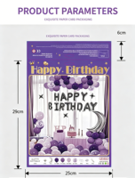 Décor de scène, ballons d'anniversaire, décorations de fête, ensemble d'exportation haut de gamme, fournitures de décoration