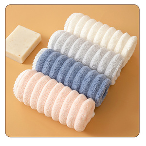 ชูฮุย แคนดี้ คอร์ดผ้าขนหนูกำมะหยี่ทรงสี่เหลี่ยม 30x30 ซม. ผ้าเช็ดมือดูดซับได้สำหรับทำความสะอาดห้องครัวห้องน้ำ - Product Image 3