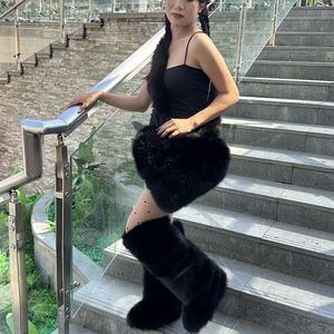 <span class=keywords><strong>Stivali</strong></span> SHIKOL e borse abbinate personalizzano la produzione di <span class=keywords><strong>stivali</strong></span> rosa caldo in pelliccia sintetica <span class=keywords><strong>alti</strong></span> al ginocchio bianco con borse a forma di cuore 2025 - Product Image 4