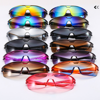 Lunettes de soleil Gradient Shield, verres PC, monture PC, lunettes de sport enveloppantes, lunettes de mode pour l'extérieur, vente en gros