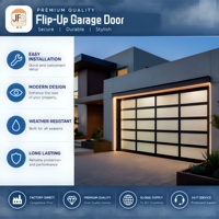 Porte de garage pliable en aluminium avec verre, design moderne antivol pour villa