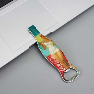 Porte-clés décapsuleur 3D magnétique mural en plastique ABS en forme de bouteille de bière, moderne et portable, avec logo personnalisé – Cadeau promotionnel sérigraphié - Product Image 3