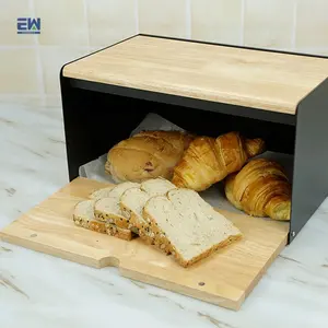 armazenamento de alimentos para o bolo de pão Pão saudável tampa placa de corte de bambu de boa qualidade caixa
