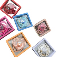 99 Perles de verre, cadeaux islamiques pour l'Aïd, ensemble de prière en pierre de cristal, bracelets Tasbeeh