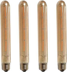 Vintage T225 <span class=keywords><strong>E27</strong></span> LED Ampoule à filament 4W <span class=keywords><strong>2700K</strong></span> Ambre Gradation Lumières Corps en verre B22 pour la maison Hôtel Utilisation décorative - Product Image 4