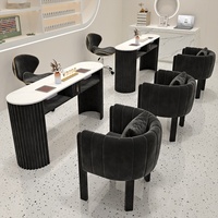 Ensemble table et chaise de manucure en bois moderne de haute qualité, avec bureau de manucure durable et écologique, à prix abordable