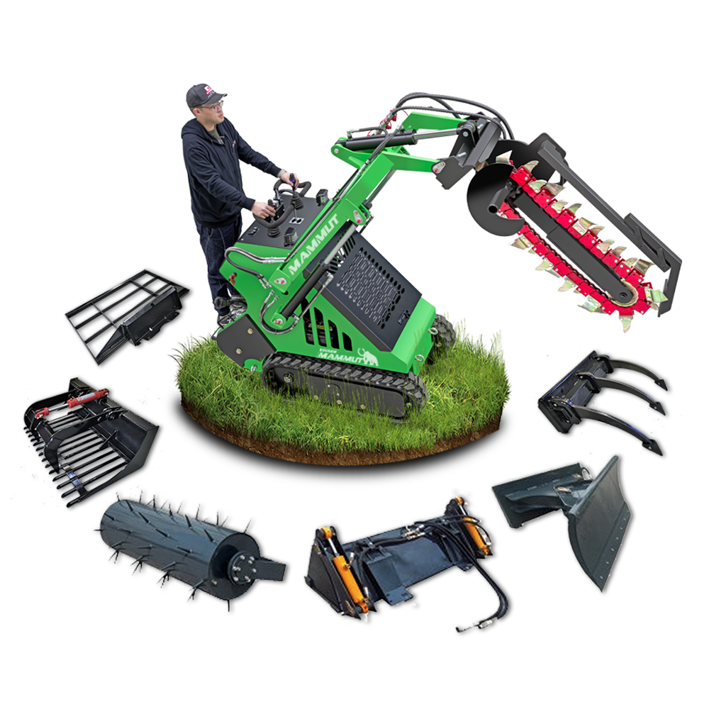 Spedizione gratuita a buon mercato Skid caricatore elettrico Minicargador accessorio opzionale 770lb macchina da giardino Mini skid steer loader