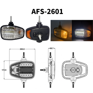 7 pouces nouvelle lampe de <span class=keywords><strong>travail</strong></span> <span class=keywords><strong>LED</strong></span> 150W pour phares de tracteur de chasse-neige de machines agricoles avec clignotants de feux de croisement et DRL - Product Image 5