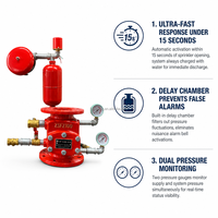Katup Alarm Basah ZSFZ DN100 DN125 DN150 DN200 1.2MPa Sistem Sprinkler Otomatis Ruang Tunda Alarm Motor Air OEM