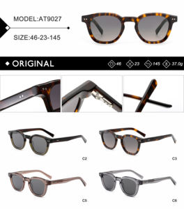 Lunettes de soleil carrées personnalisées en acétate verres polarisés style minimaliste vintage vêtements de soleil mode unisexe en vrac stock prêt - Product Image 5