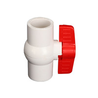 ANSI DIN JIS 160 pipa U-PVC DN150 katup bola air kontrol Manual berulir Perempuan Putih 500 psi PTFE segel suhu Normal
