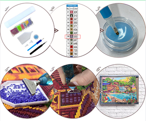 Peinture au diamant <span class=keywords><strong>5D</strong></span> DIY en gros, kits de peinture au diamant carrés complets pour adultes ou cadeaux - Product Image 5