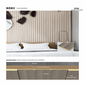 Panneau de revêtement mural moderne pour décoration intérieure, grille, panneau acoustique cannelé, panneau mural extérieur - Product Image 2