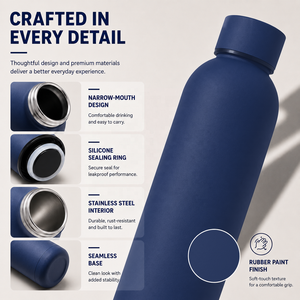 Custom 500ml 750ml Stainless Steel Sport Water <strong>Bottle</strong> Luxury Gym Vacuum Insulated Drinking <strong>Flask</strong> Outdoor Travel Beverage <strong>Bottle</strong> - Product Image 2