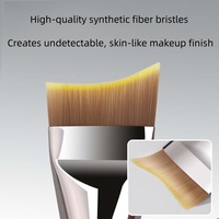 Kuas Makeup baru, kuas Foundation bentuk bulan dengan desain ekor ikan Ultra tipis alat kosmetik baru