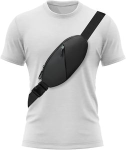 Bolso Bandolera, Riñonera, Bolso de Pecho con Doble Bolsillo, Resistente al Agua, Cinturón para Correr, Porta Teléfono para Mujeres y Hombres - Product Image 1