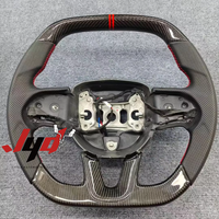 Volant de course en fibre de carbone avec surpiqûres rouges pour Dodge Ram 1500 TRX 2500 3500 - Pièces de camion