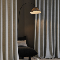 Tissu de rideau pour la maison, tissu de rideau texturé à rayures, anti-moisissure, occultant, pour salon moderne