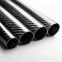 Tuyau flexible en fibre de carbone de 10 cm pour gestion de faisceau de câbles de robot, finition brillante/mate -60 +180