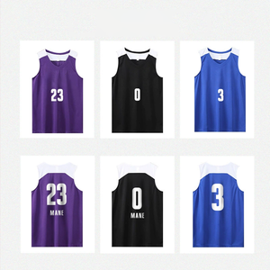 Camiseta de Baloncesto Sublimada, Malla de Poliéster Transpirable, Antibacteriana, Sin Mangas, de Secado Rápido, Uniforme Deportivo para Hombre - Product Image 1