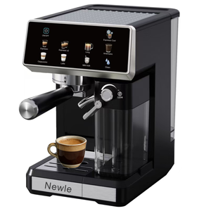 Cafetera Italiana Newle, Cafetera Espresso Profesional Digital, 20 Bares, Molinillo Integrado, Doble Taza, Espumador de Leche, Latte, <span class=keywords><strong>Cappuccino</strong></span> - Product Image 4