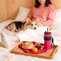 Gobelet de voyage polyvalent pour smoothies avec paille large, gobelet réutilisable de 24 oz pour café glacé, idéal pour la salle de sport et un mode de vie sain