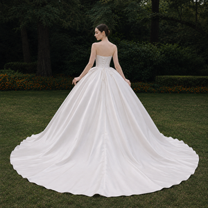 <span class=keywords><strong>Abito</strong></span> da <span class=keywords><strong>Sposa</strong></span> Semplice in Raso Stile Corsetto, <span class=keywords><strong>Abito</strong></span> da <span class=keywords><strong>Sposa</strong></span> di Lusso, <span class=keywords><strong>Abito</strong></span> da <span class=keywords><strong>Sposa</strong></span> Taglie Forti, <span class=keywords><strong>Abito</strong></span> da <span class=keywords><strong>Sposa</strong></span> a Ball Gown - Product Image 6