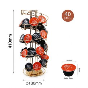 Organizador de Cocina Giratorio de Acero Inoxidable para Cápsulas de Café, Capacidad para 40 Cápsulas, Venta al Por Mayor Personalizada - Product Image 3