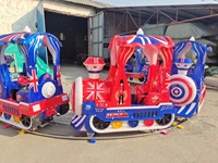 Batterie électrique Mini Track Rail Train enfants adultes métal dirigeable manèges parc d'attractions Plaza centre commercial modèle de vente extérieur