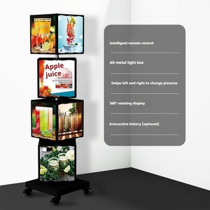 Factory Direct Cubic Display <strong>Rotating</strong> <strong>Light</strong> <strong>Box</strong> with Hanging Installation for Presenting Menus - Product Image 4