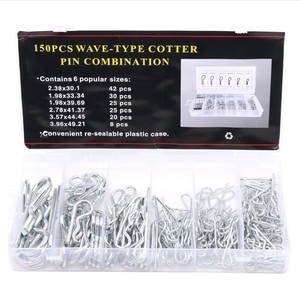 Kit de goupilles fendues en forme de R Woking, 150 pièces, en acier au carbone, finition brillante, pour usage mécanique - Product Image 2