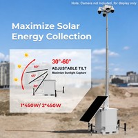 Torre de CCTV Solar Móvil BIGLUX HiTOWER para Áreas Exteriores, Sitios de Construcción y Estacionamientos