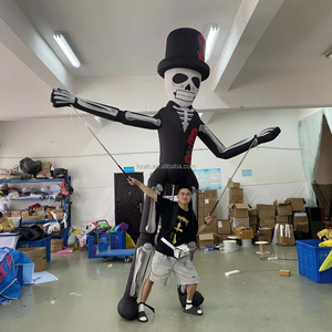 Bộ xương trang phục quái vật sọ con rối bộ xương người Mô hình đầu diễu hành trang phục <span class=keywords><strong>Inflatable</strong></span> cho hiệu suất - Product Image 4