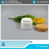 Pot en plastique PLA biodégradable Direct d'usine avec couvercle en bambou
