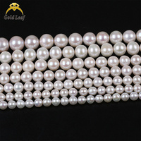 Goldleaf vente en gros 5-8mm perles d'eau douce blanches brin 5A qualité perles en vrac pour la fabrication de bijoux perles d'eau douce naturelles