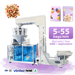 Máquina Automática para Envasar, Llenar y Sellar Bolsas de Mylar con Cierre para Avena y Frutos Secos, Máquina de Empaquetado Doypack para Pasas - Product Image 1