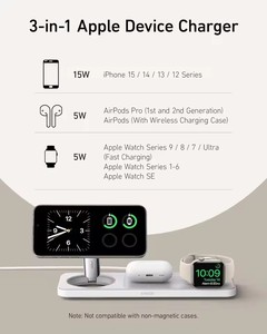 Nouveau chargeur sans fil pliable 3-en-1 Anker 15W ultra-rapide compatible avec câble USB-C pour <span class=keywords><strong>iPhone</strong></span> 15/<span class=keywords><strong>14</strong></span> Series - Product Image 4