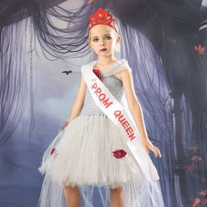 Costume d'Halloween effrayant pour enfants : Sorcière, Vampire, Reine, Zombie, Fantôme, Mariée - Idéal pour les filles et les fêtes costumées - Product Image 3