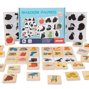 36pcs Montessori wooden shadow matching puzzle toy find shadow matched images board game for kids early educational learning toy