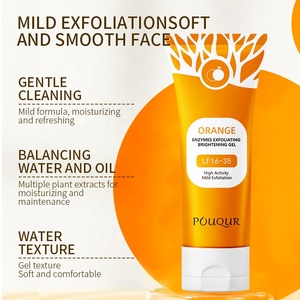 Pouqur 100g cam Enzyme mặt rửa nghệ Lotion dầu vitamin C làm trắng tẩy tế bào chết Gel OEM mặt làm sạch bùn chà dầu - Product Image 2