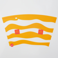 Feuille transparente de logo d'impression personnalisé de McDonald's IML pour le vernissage de gobelets en plastique Impression d'étiquettes en matériau PP/PET
