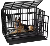 Cage à chien pliable en fer, empilable, solide, respirante, en gros