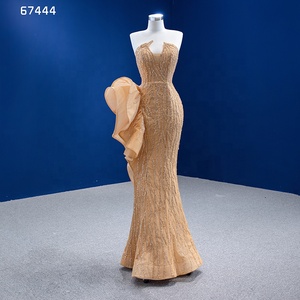 Robes de bal Jancember RSM67444, robes élégantes sans manches, robes de soirée pour femmes, robes de créateur pleines de perles - Product Image 1