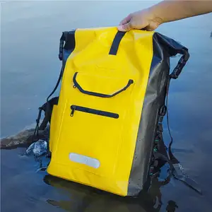 SINOTOP 25L Tarpaulin Custom Logo Men Fashion Waterproof Backpack Easy Access Front Zippered Pocket Backpack For Trekking
