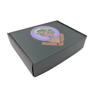 Custom logo eco packaging box black color printing corrugated cardboard clothes shipping mailer box for Pants